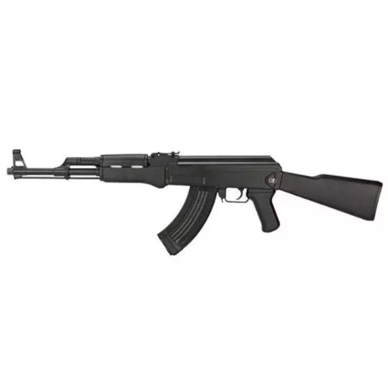 Réplica de airsoft CYA Cyma AK47 Tactical Black AEG 6mm com bateria e carregador