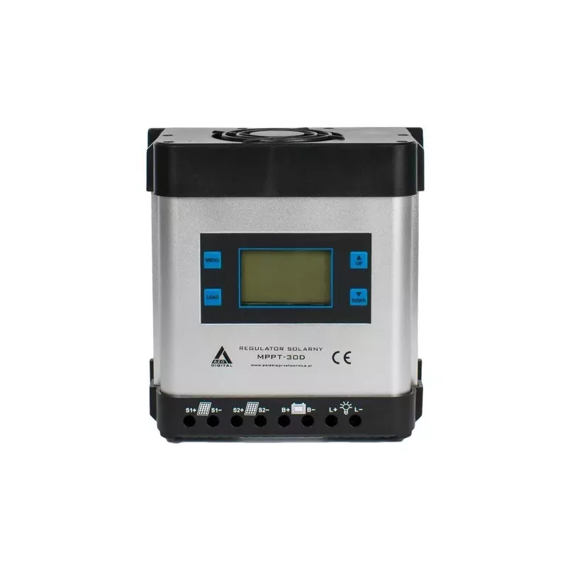 Controlador de carga solar MPPT AZO Digital 12/24V 30A com ecrã LCD