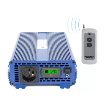 AZO Digital Conversor de tensão de onda sinusoidal pura 24 VDC / 230 VAC ECO MODE SINUS IPS-2000S PRO 2000W