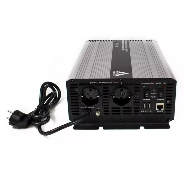 AZO Digital UPS-4000SR Fonte de alimentação ininterrupta 4000VA/2000W onda sinusoidal pura 12V DC para 230V AC UPS line-interactive com AVR