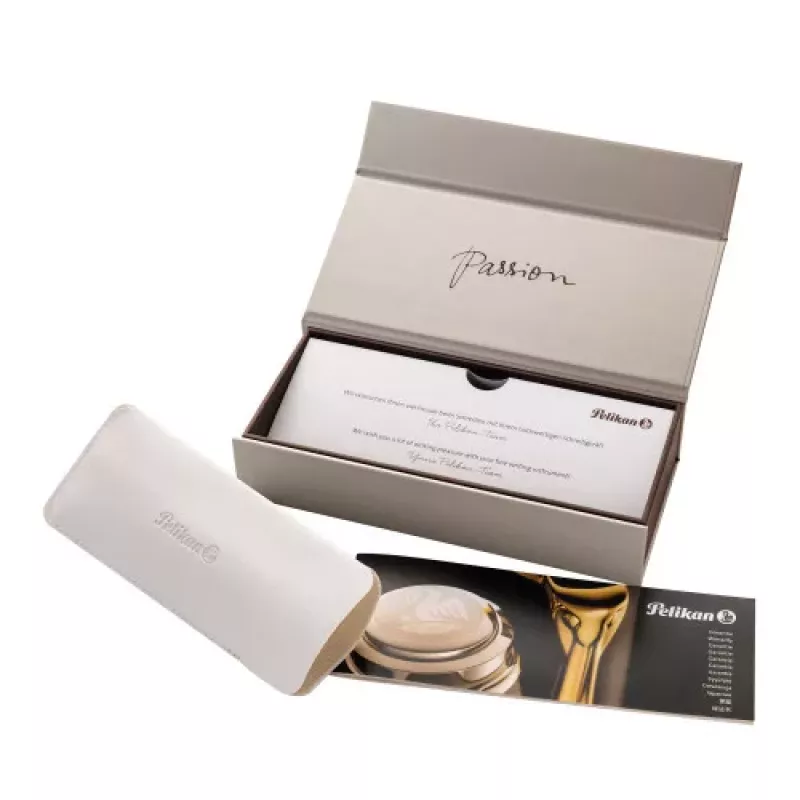 Pelikan Souverän M1000 Caneta de tinta permanente, preto, guarnições douradas, janela de tinta verde, pena larga, êmbolo integrado, ambidestra, Alemanha