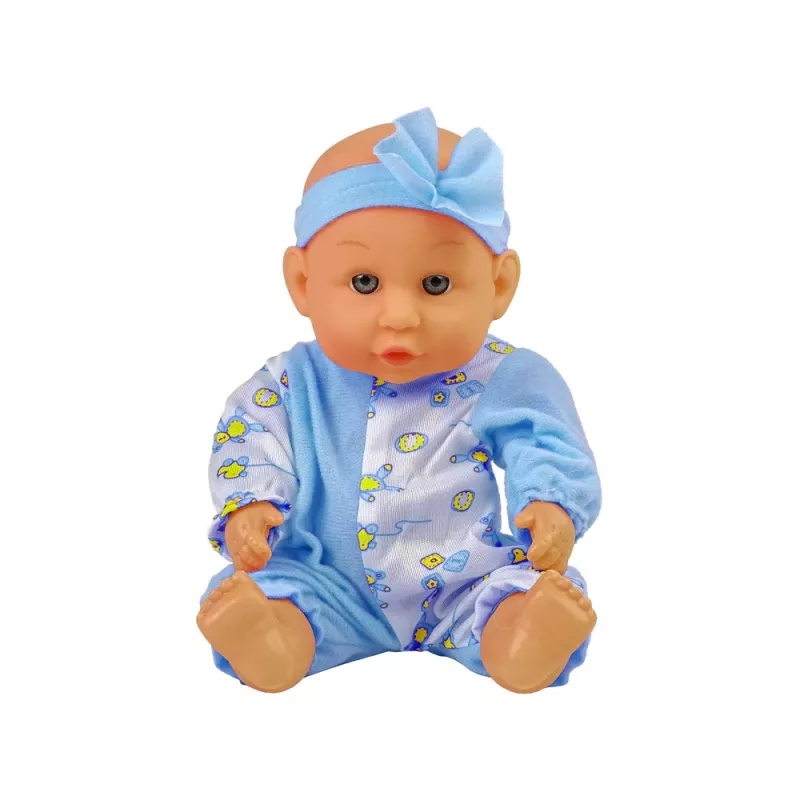 LEAN TOYS Boneca Bebé Azul Bacio Bebe Água Faz Chichi 24 cm