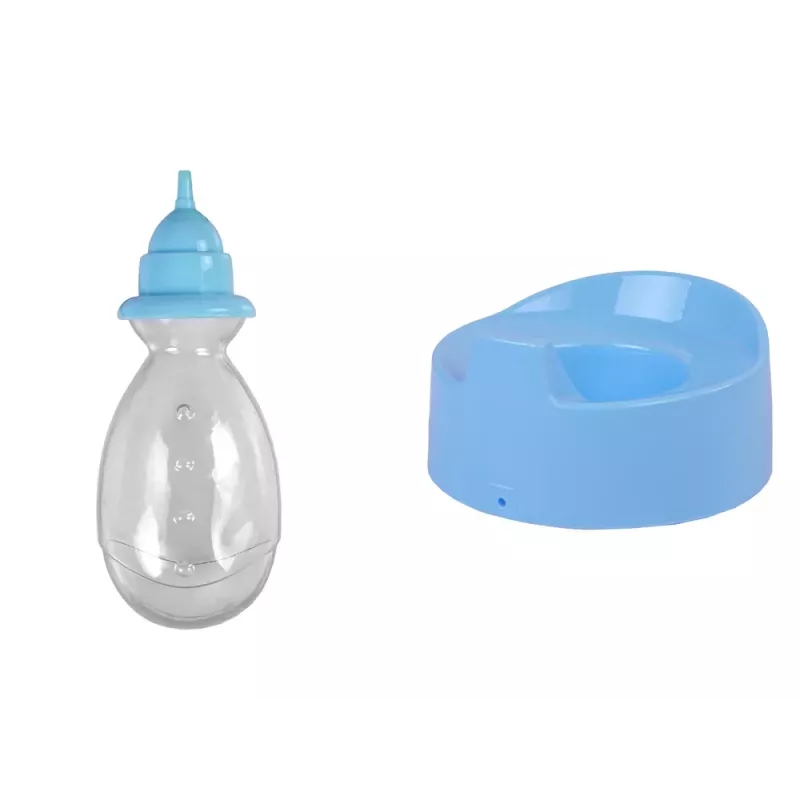LEAN TOYS Boneca Bebé Azul Bacio Bebe Água Faz Chichi 24 cm