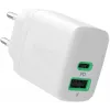 Green Cell PowerSource Duo30 30W USB-C & USB-A Carregador branco