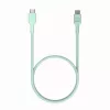 Green Cell PowerStream Cabo USB-C para USB-C 100W verde-menta 0,3m