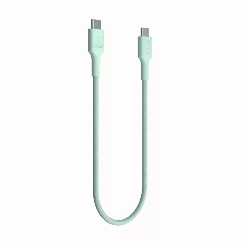 Green Cell PowerStream Cabo USB-C para USB-C 100W verde-menta 0,3m
