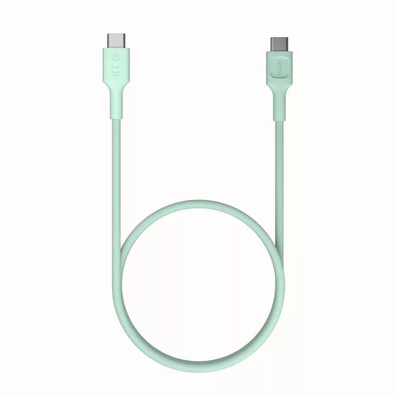 Green Cell PowerStream Cabo USB-C para USB-C 100W 1,2m verde-menta