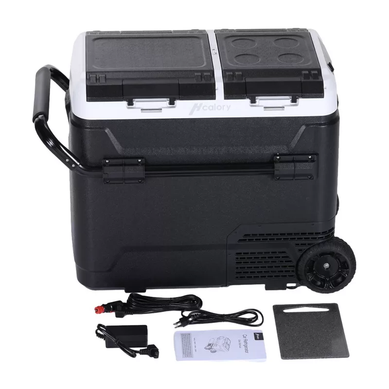 HCALORY P40M+ geleira 40L com Bluetooth, DC 12V/24V, AC 100-240V, -20°C a +20°C, ecrã LCD digital, painel tátil, porta USB