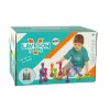 LEAN TOYS Jogo de destreza Bowling com bolas e suporte de bolas iridescente