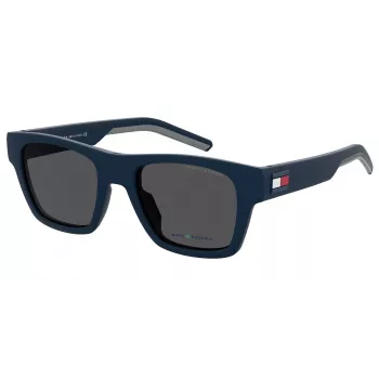 Óculos de sol retangulares de homem Tommy Hilfiger TH1975NSFLL preto/cinzento 54mm