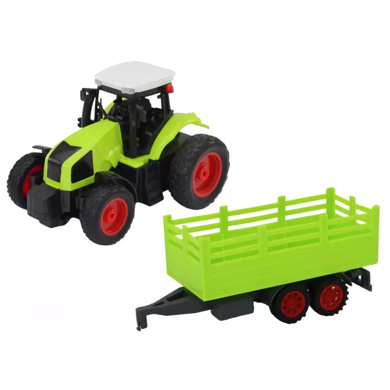 LEAN TOYS trator RC telecomandado com atrelado 1:16 verde