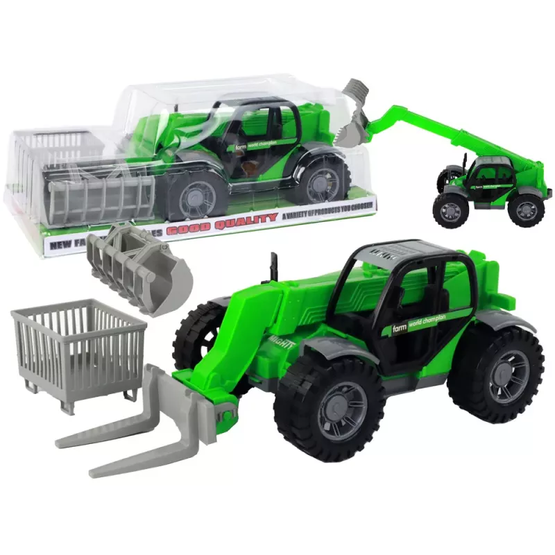 LEAN TOYS veículo agrícola trator verde grua máquina agrícola