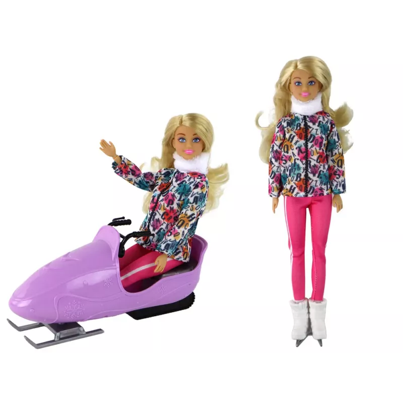 LEAN TOYS boneca infantil Anlily patins desporto de inverno