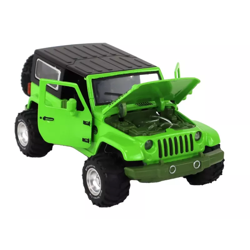 LEAN TOYS carro todo-o-terreno a bateria propulsão por fricção metal verde 1:32