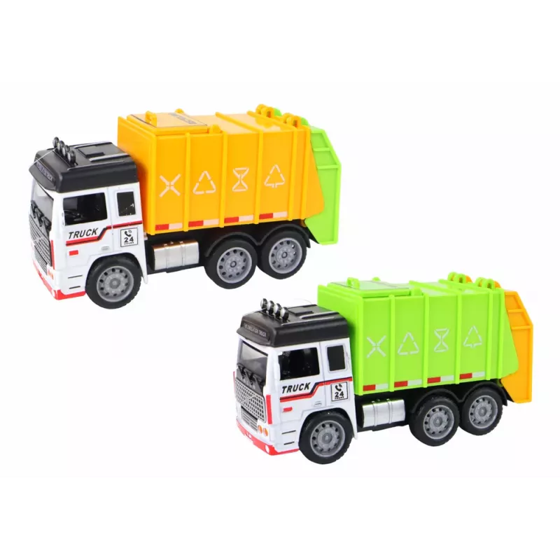 LEAN TOYS carro camião do lixo com atrelado 2 cores
