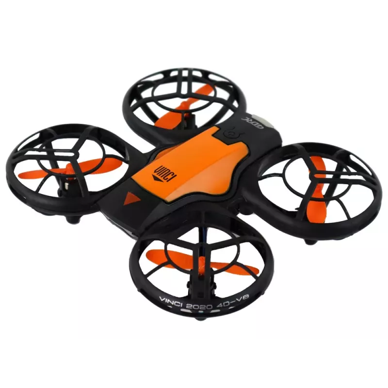 LEAN TOYS Drone com controlo remoto e luzes laranja
