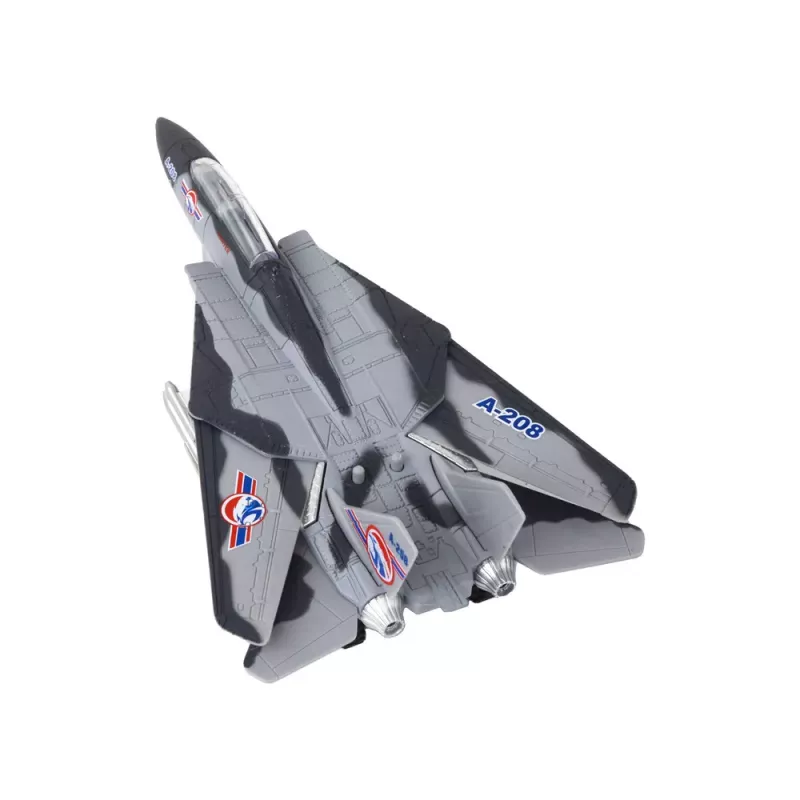 LEAN TOYS Avião militar caça motorizado Moro luzes sons mix