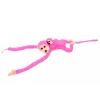 LEAN TOYS Macaco de peluche mascote com bebé rosa 90 cm