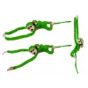 LEAN TOYS Macaco de peluche mascote com bebé verde 90 cm