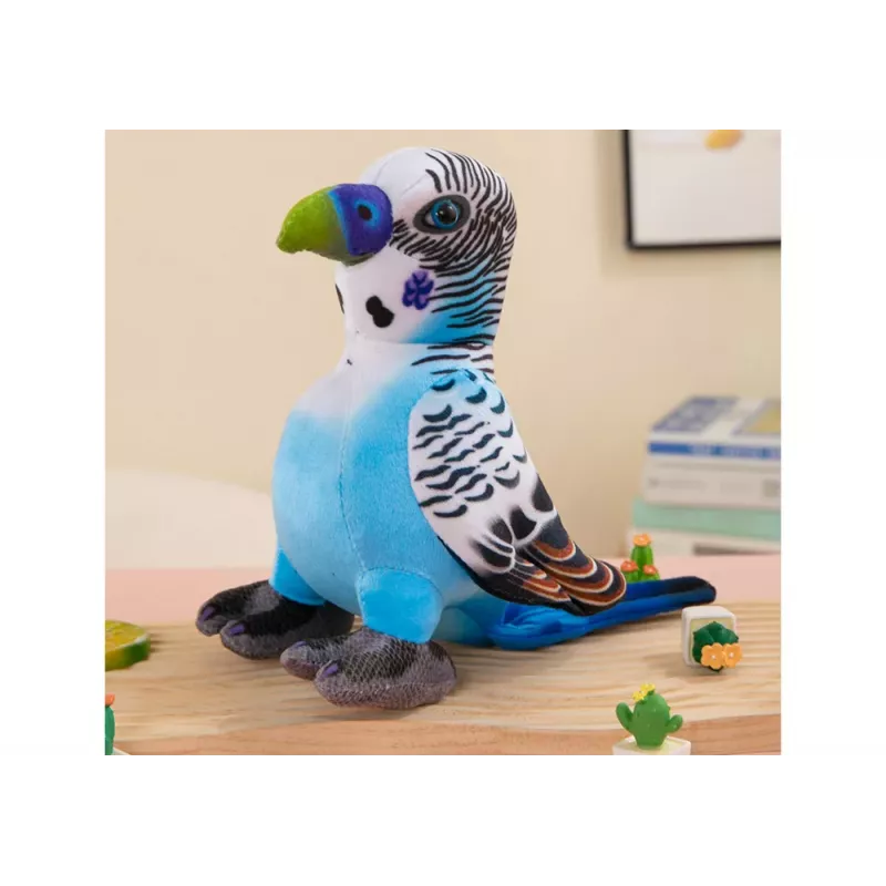 LEAN TOYS Papagaio-azul de peluche mascote 20 cm