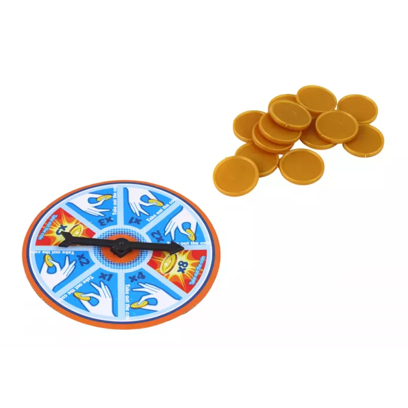 LEAN TOYS Jogo de arcada tubarão pirata moedas explosivas roda de desenho
