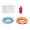 LEAN TOYS Conjunto de unhas rosa pontas de unhas autocolantes diamantes