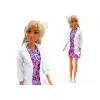 LEAN TOYS Conjunto de brincar boneca de moda Anlily 4 em 1 - médica, cabeleireira, cozinheira, cuidado de animais - mais de 50 peças