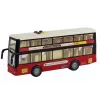 LEAN TOYS Autocarro urbano de dois andares com luz e som vermelho 1:16