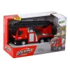 LEAN TOYS Carro de bombeiros vermelho com escada extensível