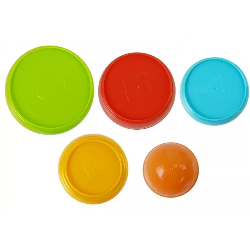 LEAN TOYS Copos e taças pirâmide para bebés 5 peças