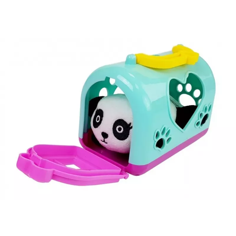 LEAN TOYS Pequeno Panda com transportador Mascote peluche interativo