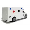 LEAN TOYS Carro Ambulância com propulsão por fricção branco 1:20 com som