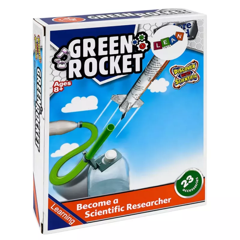 LEAN TOYS Foguetão de ar comprimido DIY Kit de ciência educativo Voo de 25 m