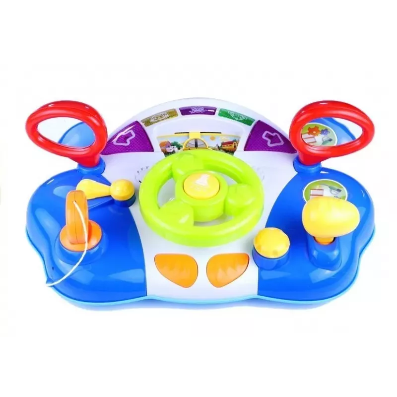 LEAN TOYS Volante interativo para crianças com sons de painel de instrumentos