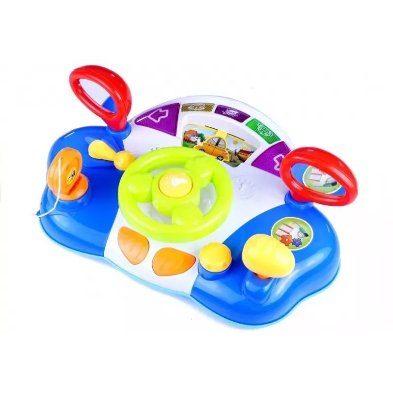 LEAN TOYS Volante interativo para crianças com sons de painel de instrumentos