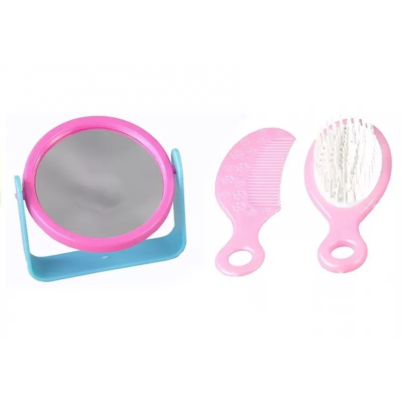 LEAN TOYS Conjunto de beleza para meninas Conjunto de acessórios de cabelo Secador de cabelo realista em saco