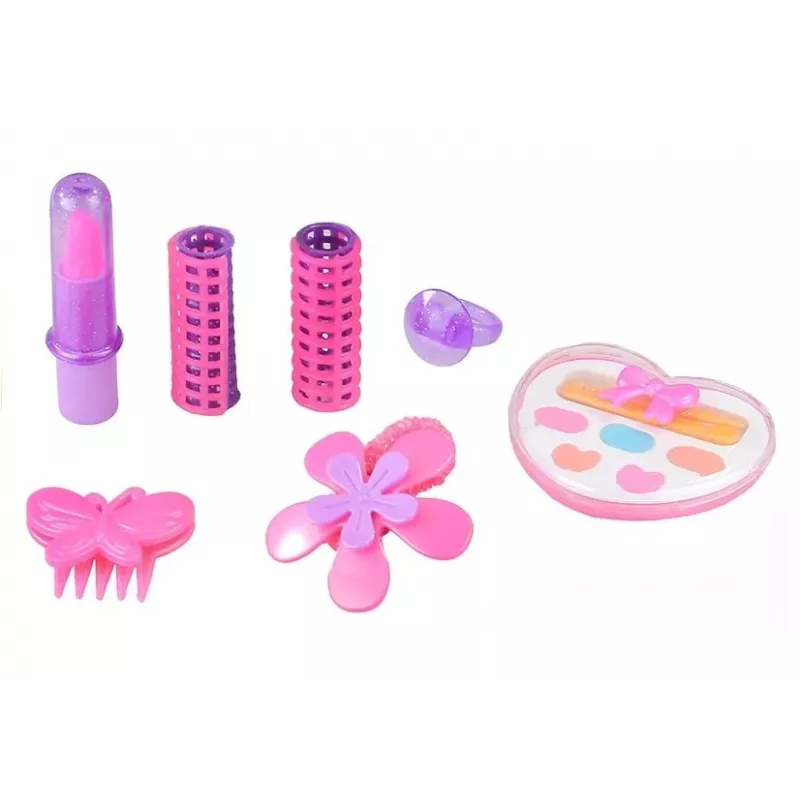 LEAN TOYS Conjunto de beleza para meninas Conjunto de acessórios de cabelo Secador de cabelo realista em saco