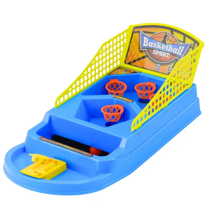 LEAN TOYS Jogo arcade de basquetebol com lançador de bolas
