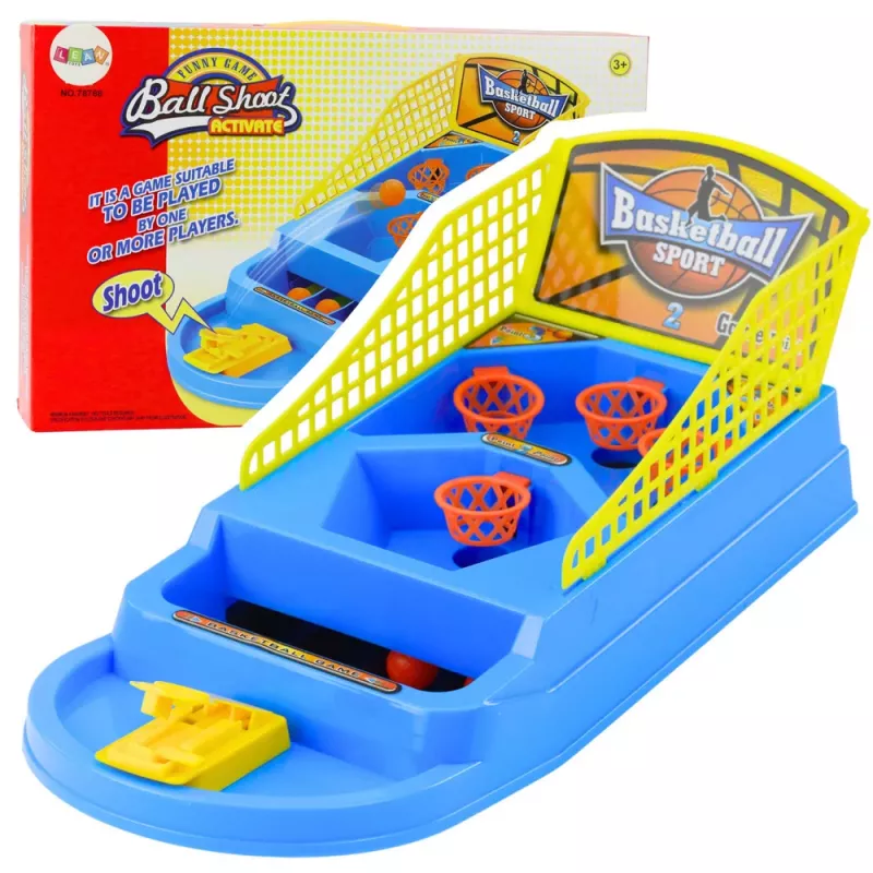 LEAN TOYS Jogo arcade de basquetebol com lançador de bolas