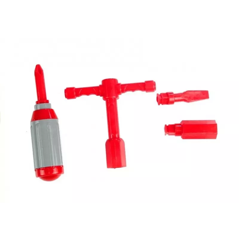 LEAN TOYS Camião de bombeiros desmontável Pequeno mecânico Chave de rodas Chave de fendas