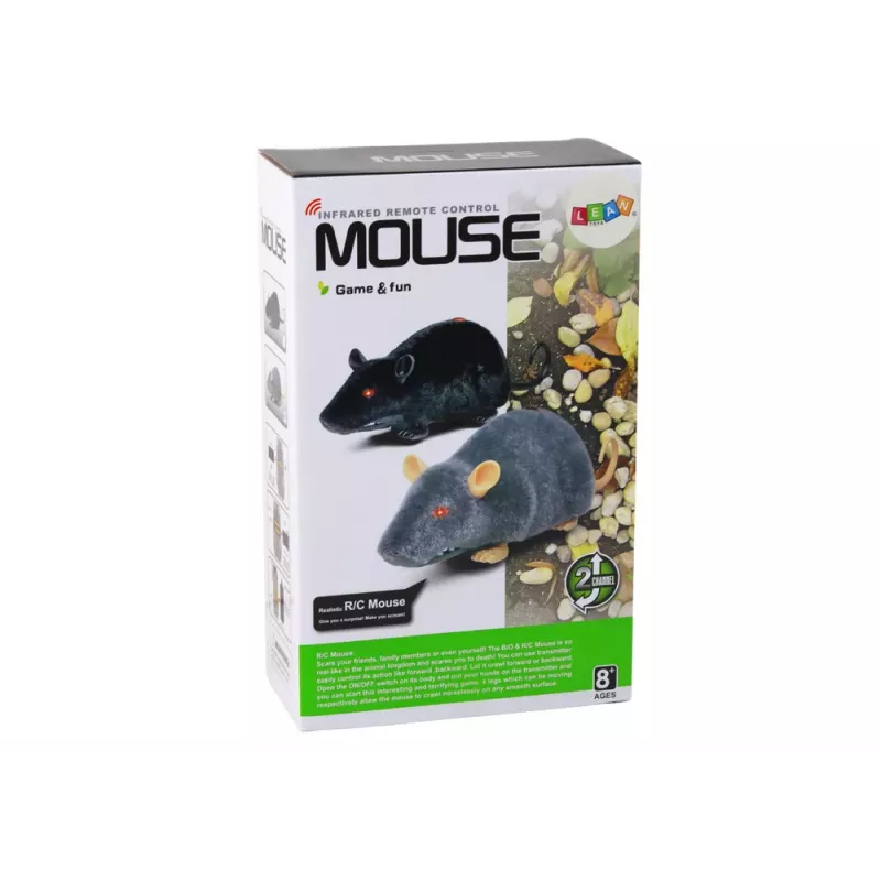 LEAN TOYS Rato RC grande com rodas cinzento - Fazer uma partida