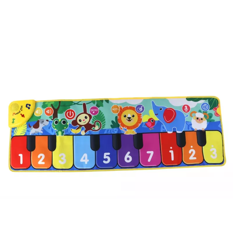 LEAN TOYS Tapete de dança musical Sound Animals Santa Claus Keys
