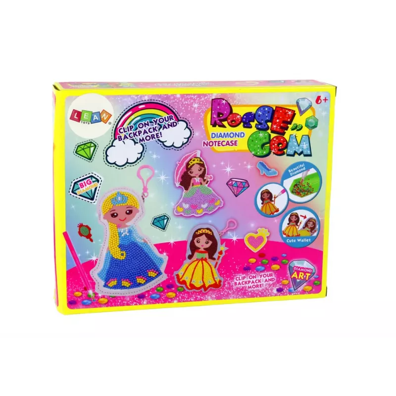 LEAN TOYS Conjunto de contas DIY Princess porta-chaves de bolso