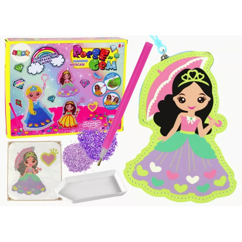 LEAN TOYS Conjunto de contas DIY Princess porta-chaves de bolso