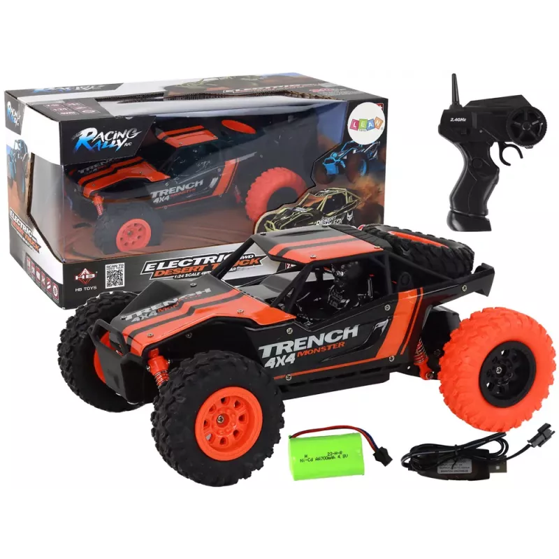 LEAN TOYS carro todo-o-terreno telecomandado R/C 1:24 laranja