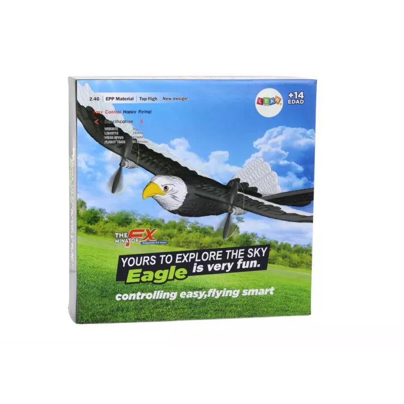LEAN TOYS avião R/C águia telecomandado 2.4G 41cm x 28cm x 5cm