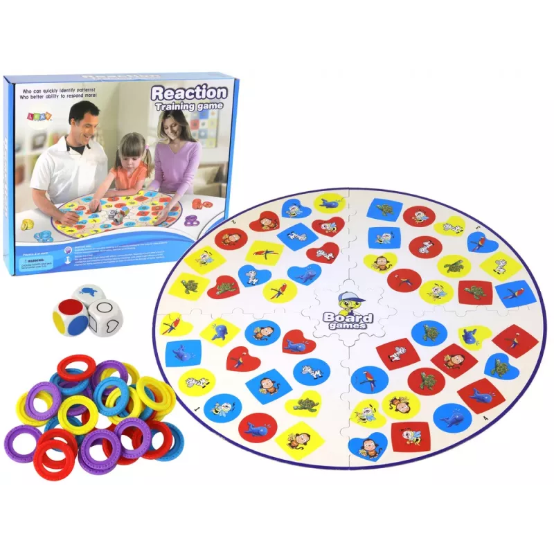 LEAN TOYS jogo de tabuleiro de lógica para reflexos e perceção
