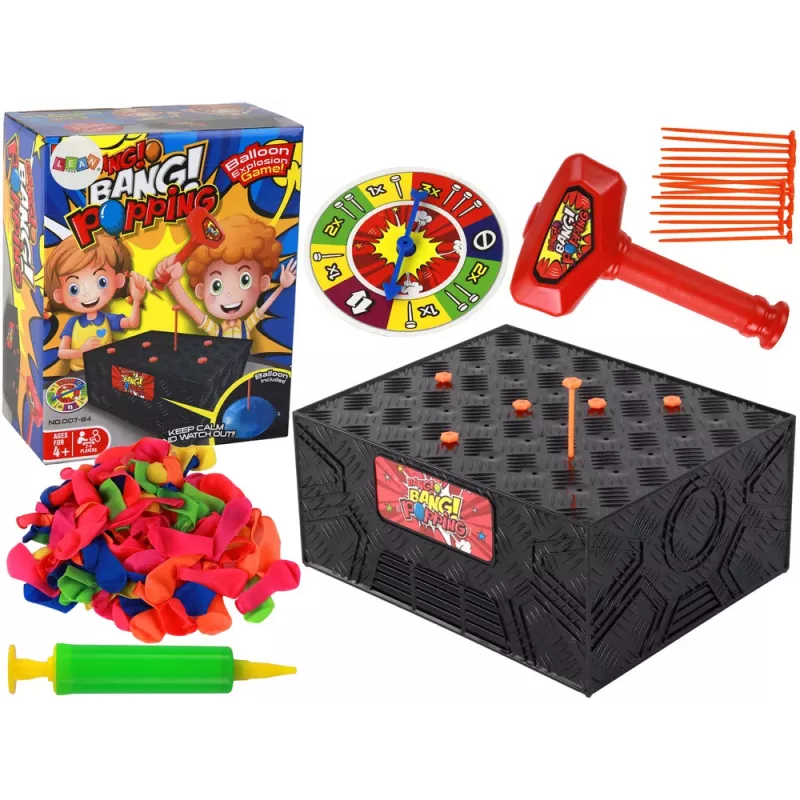 LEAN TOYS jogo de arcada familiar: rebenta o balão com martelo e pregos