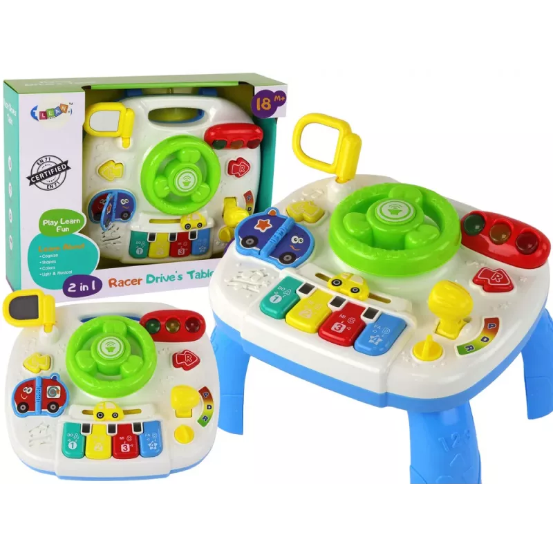 LEAN TOYS mesa interativa educativa 2em1 quadro para bebés volante