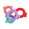LEAN TOYS Puzzle Pirâmide Unicórnio 8 Círculos Colorido 29cm x 14cm x 14cm